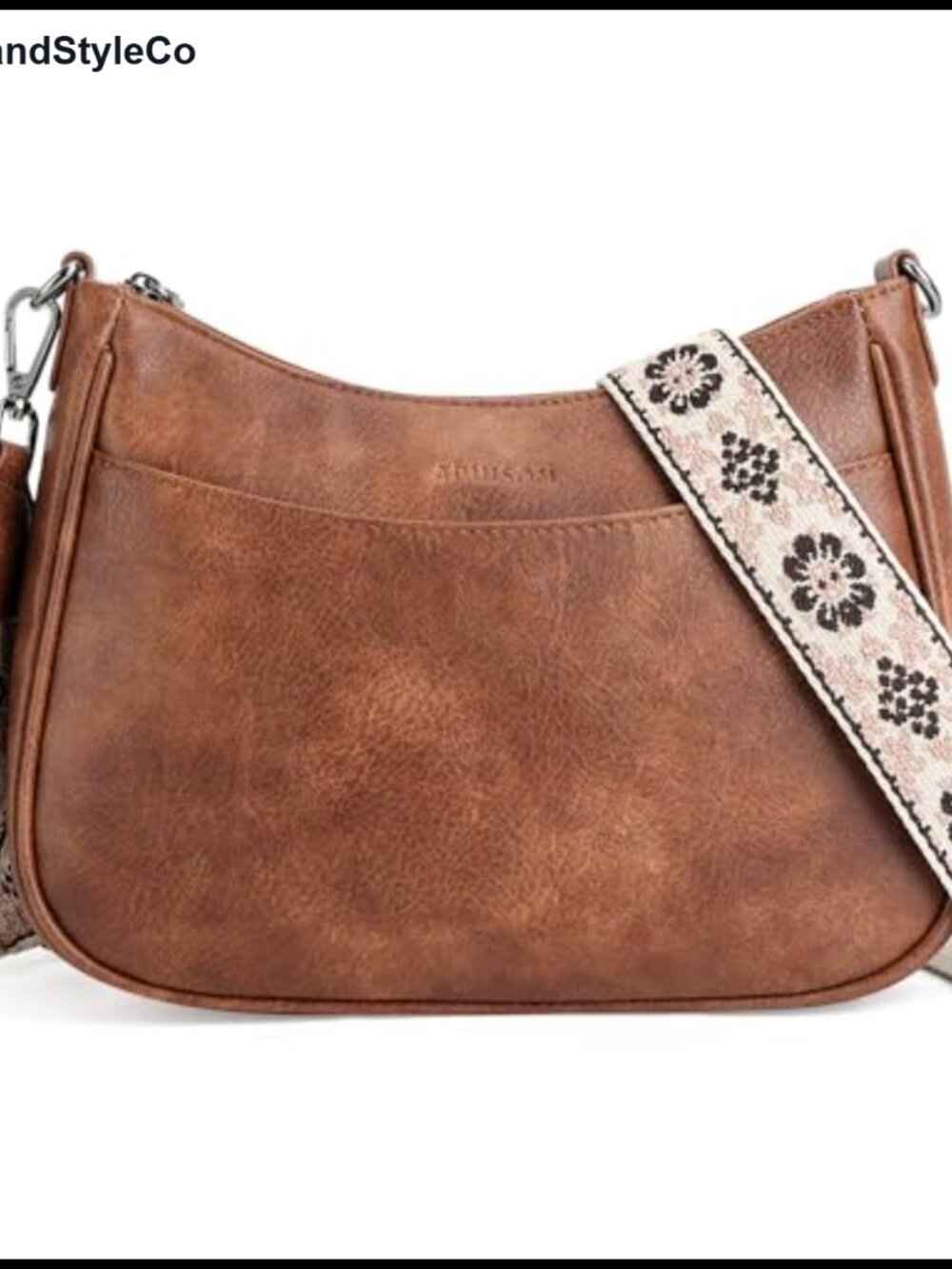 Trendy Vegan Leather Crossbody Purse Women's Shoulder Handbag Adjustable Strap